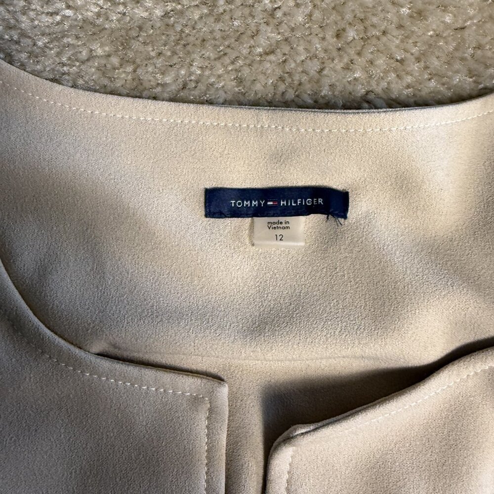 Tommy Hilfiger Womens Dress Size 12 Beige Tan Stretch Bodycon Work Dress F427 - Picture 7 of 10